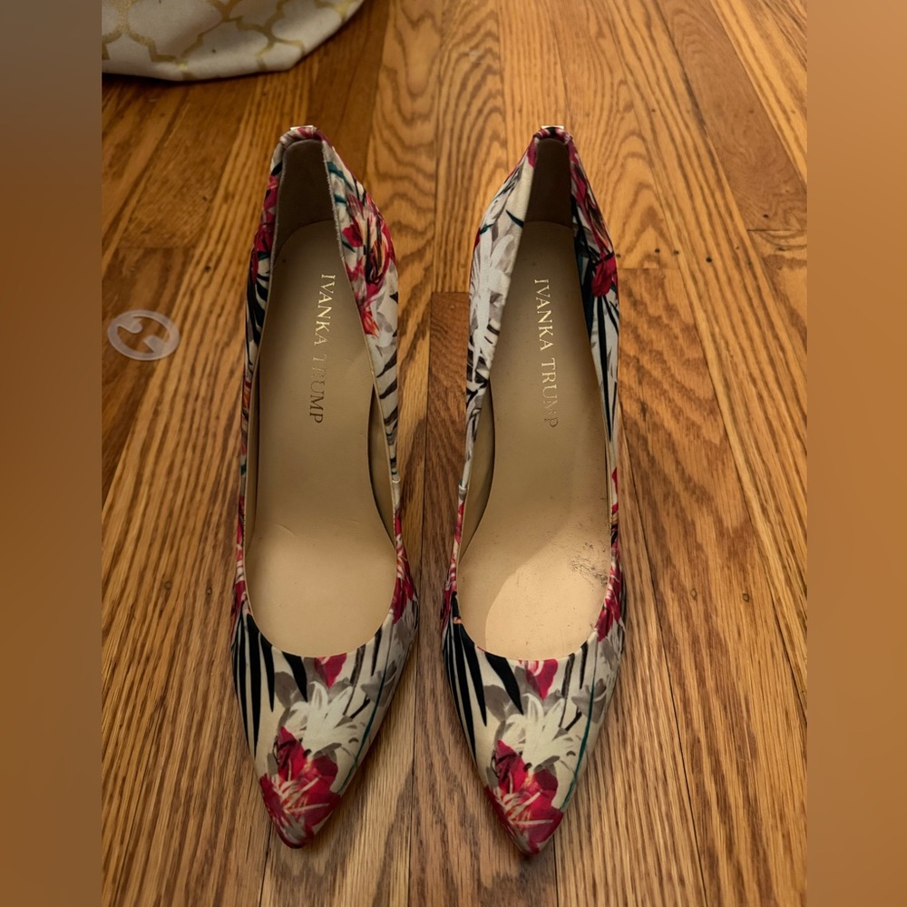 Only worn in the house ivanka trump floral heels